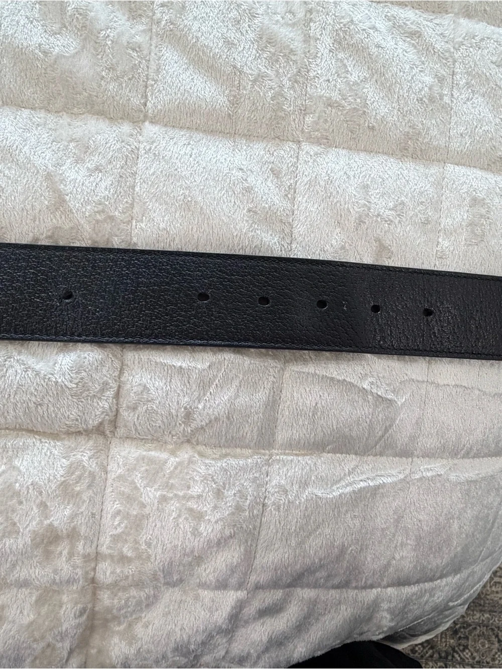Authentic Gucci Marmont Double G Leather Belt – Black/Antique Gold | Size 90/36